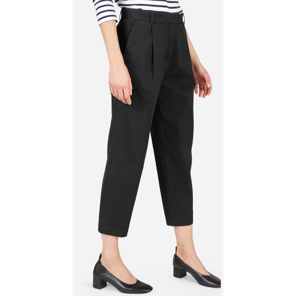 Everlane The Slouchy Chino Pant Black High Rise Cotton Casual Sz 0 Casual - Picture 1 of 9